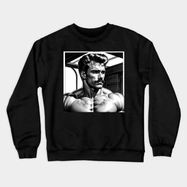 70s Playgirl Hunk Of The Year Crewneck Sweatshirt by SNAustralia